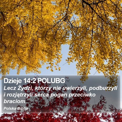 Dzieje 14:2 POLUBG Bible Verse Image