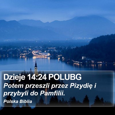 Dzieje 14:24 POLUBG Bible Verse Image