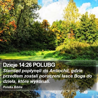 Dzieje 14:26 POLUBG Bible Verse Image