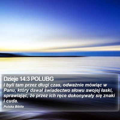 Dzieje 14:3 POLUBG Bible Verse Image