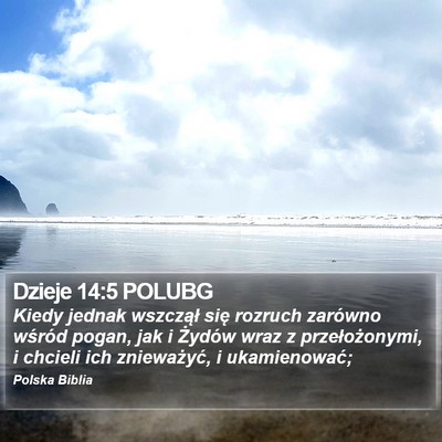 Dzieje 14:5 POLUBG Bible Verse Image