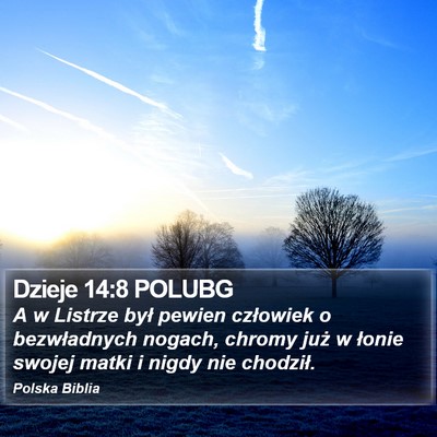 Dzieje 14:8 POLUBG Bible Verse Image
