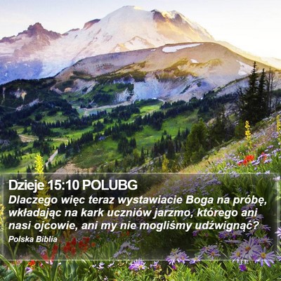 Dzieje 15:10 POLUBG Bible Verse Image