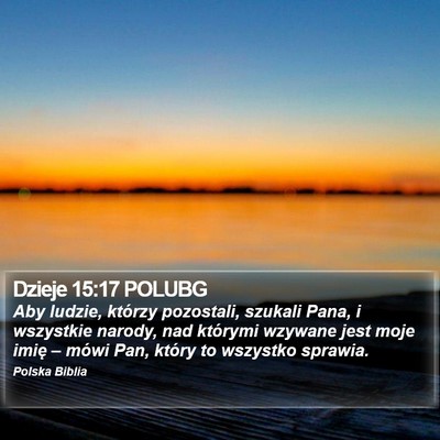 Dzieje 15:17 POLUBG Bible Verse Image