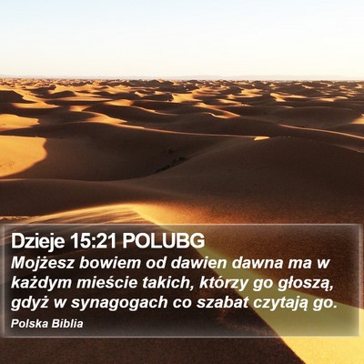 Dzieje 15:21 POLUBG Bible Verse Image
