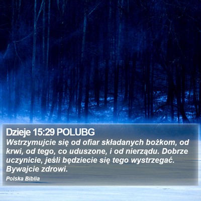 Dzieje 15:29 POLUBG Bible Verse Image