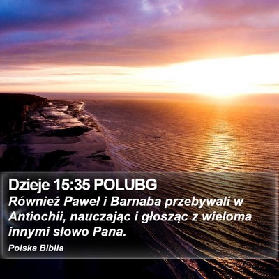 Dzieje 15:35 POLUBG Bible Verse Image