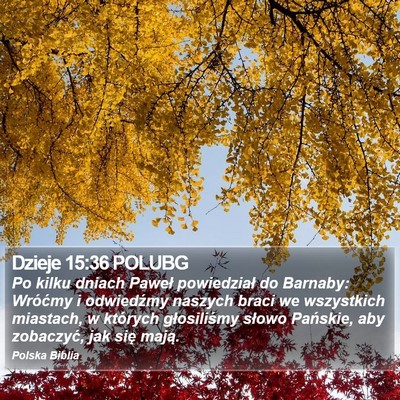 Dzieje 15:36 POLUBG Bible Verse Image