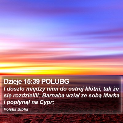Dzieje 15:39 POLUBG Bible Verse Image