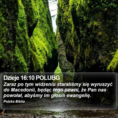 Dzieje 16:10 POLUBG Bible Verse Image
