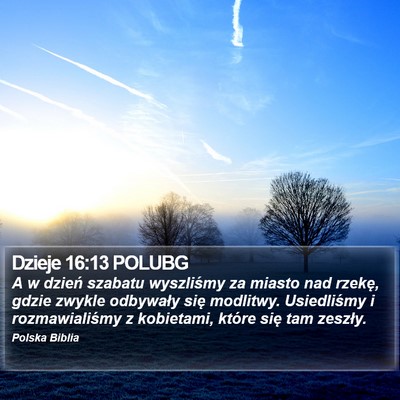 Dzieje 16:13 POLUBG Bible Verse Image