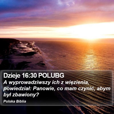 Dzieje 16:30 POLUBG Bible Verse Image