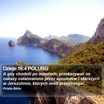 Dzieje 16:4 POLUBG Bible Verse Image