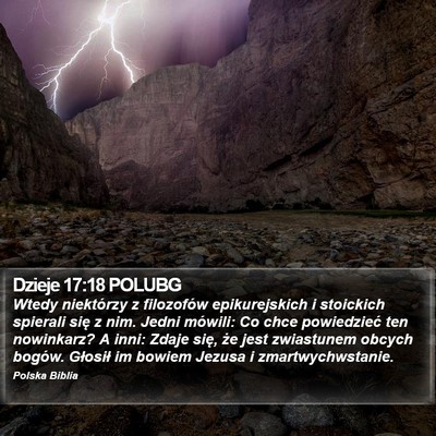 Dzieje 17:18 POLUBG Bible Verse Image