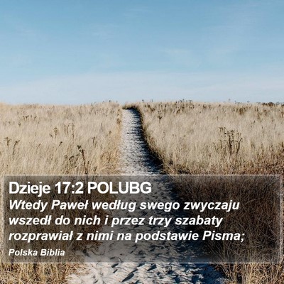 Dzieje 17:2 POLUBG Bible Verse Image
