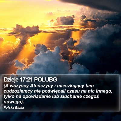 Dzieje 17:21 POLUBG Bible Verse Image