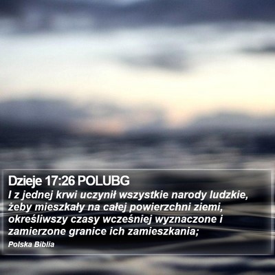 Dzieje 17:26 POLUBG Bible Verse Image