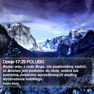 Dzieje 17:29 POLUBG Bible Verse Image