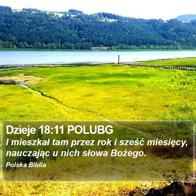 Dzieje 18:11 POLUBG Bible Verse Image