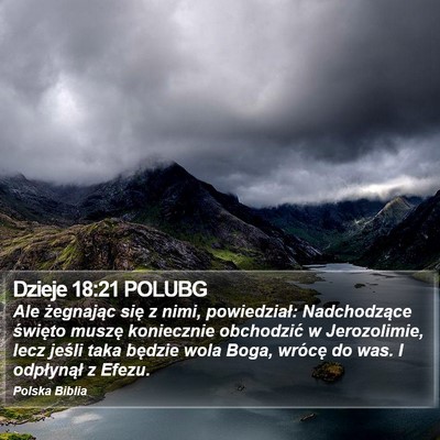 Dzieje 18:21 POLUBG Bible Verse Image