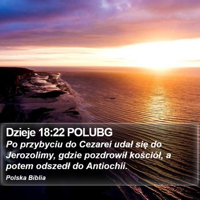 Dzieje 18:22 POLUBG Bible Verse Image