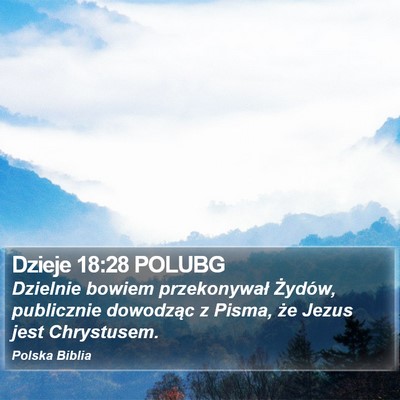 Dzieje 18:28 POLUBG Bible Verse Image