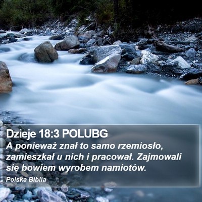 Dzieje 18:3 POLUBG Bible Verse Image