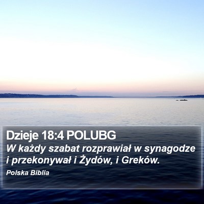 Dzieje 18:4 POLUBG Bible Verse Image