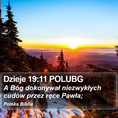 Dzieje 19:11 POLUBG Bible Verse Image