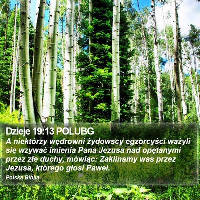Dzieje 19:13 POLUBG Bible Verse Image