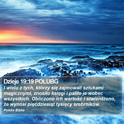 Dzieje 19:19 POLUBG Bible Verse Image