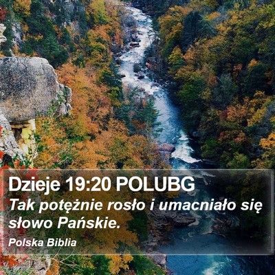 Dzieje 19:20 POLUBG Bible Verse Image