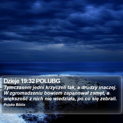 Dzieje 19:32 POLUBG Bible Verse Image