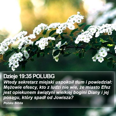Dzieje 19:35 POLUBG Bible Verse Image