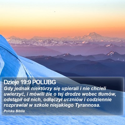 Dzieje 19:9 POLUBG Bible Verse Image