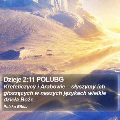 Dzieje 2:11 POLUBG Bible Verse Image