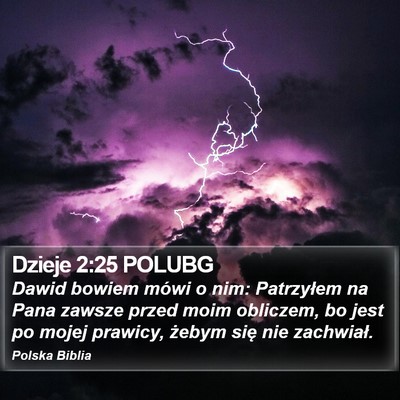 Dzieje 2:25 POLUBG Bible Verse Image