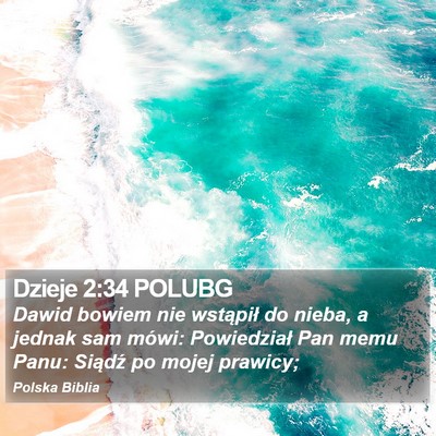 Dzieje 2:34 POLUBG Bible Verse Image