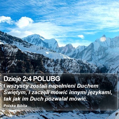 Dzieje 2:4 POLUBG Bible Verse Image