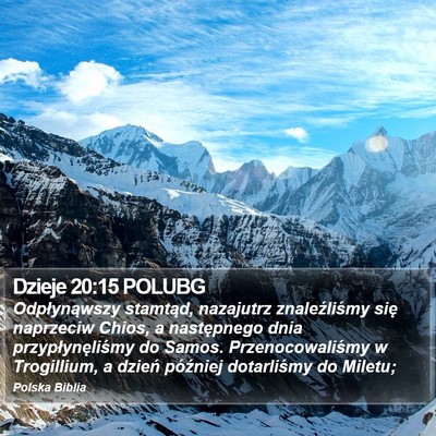 Dzieje 20:15 POLUBG Bible Verse Image