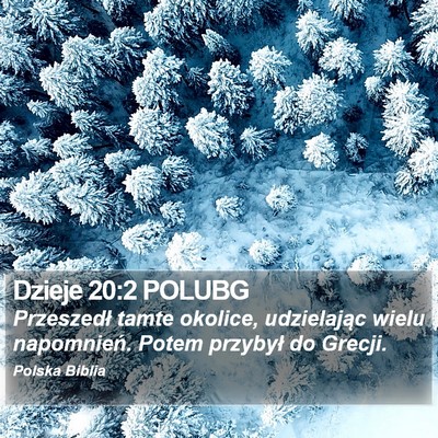 Dzieje 20:2 POLUBG Bible Verse Image