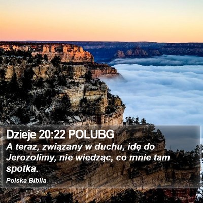 Dzieje 20:22 POLUBG Bible Verse Image