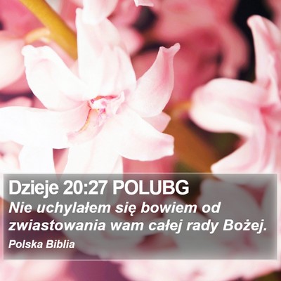 Dzieje 20:27 POLUBG Bible Verse Image