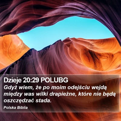 Dzieje 20:29 POLUBG Bible Verse Image
