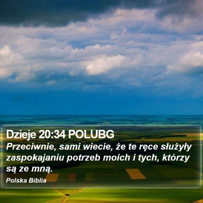 Dzieje 20:34 POLUBG Bible Verse Image