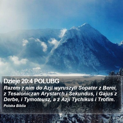 Dzieje 20:4 POLUBG Bible Verse Image