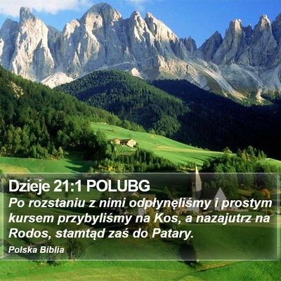 Dzieje 21:1 POLUBG Bible Verse Image