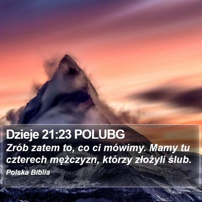 Dzieje 21:23 POLUBG Bible Verse Image