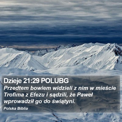 Dzieje 21:29 POLUBG Bible Verse Image