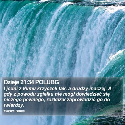 Dzieje 21:34 POLUBG Bible Verse Image